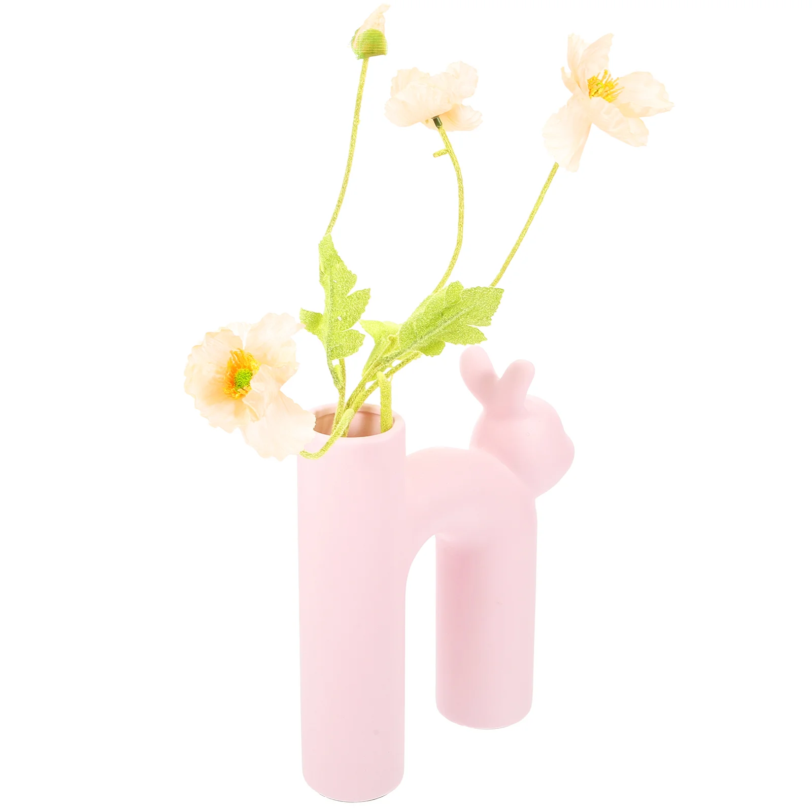 

Rabbit Shape Flower Arranging Pot Desktop Ceramic Flowerpot Vase Adornment