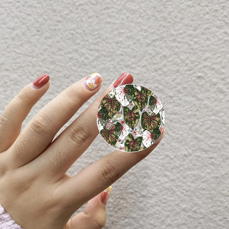 Кольцо-держатель для смартфона с зеленым растением Кленовым листом бананом и