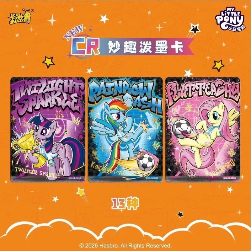 Фото Оригинальный набор карточек KAYOU My Little Pony Fun Shadow Pack 8th CR с черной задней стороной, коллекционная игрушка для девочек и детей, новинка №2