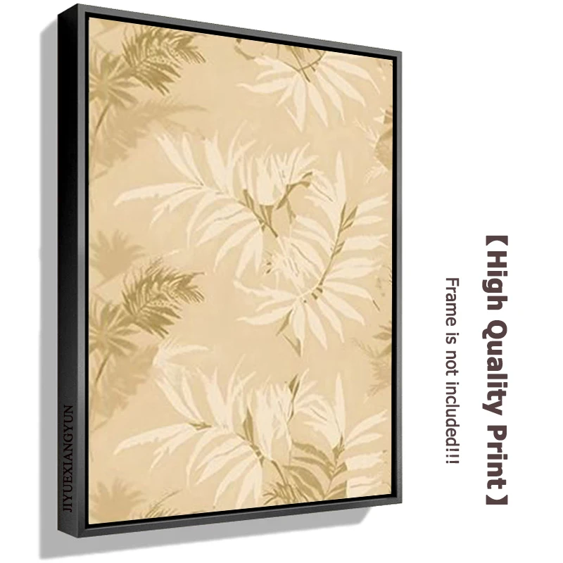 Винтажное золотое искусство Ботаника абстрактная живопись холст постеры и