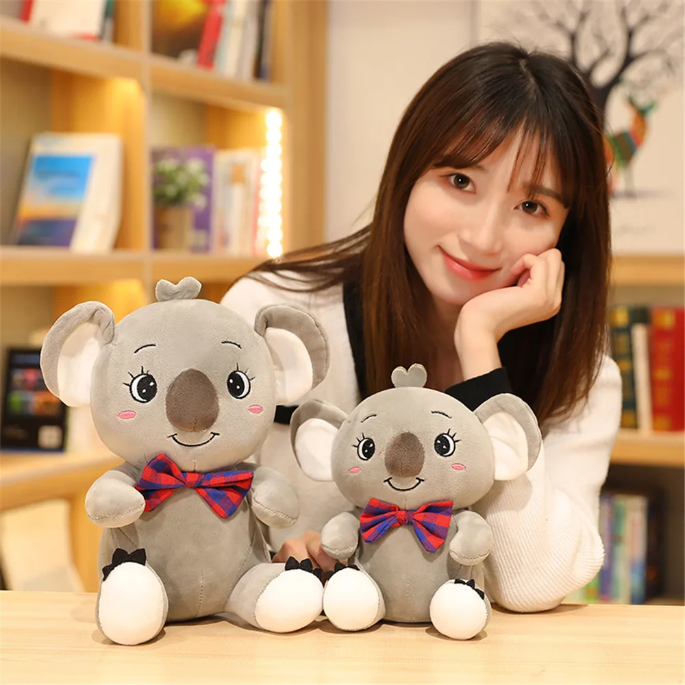 

Kawaii Koala with Bow-knot Plush Toy Soft Cartoon Animal Koala Stuffed Pillow Doll Lovely Toys for Kids Girls Birthday Xmas Gift