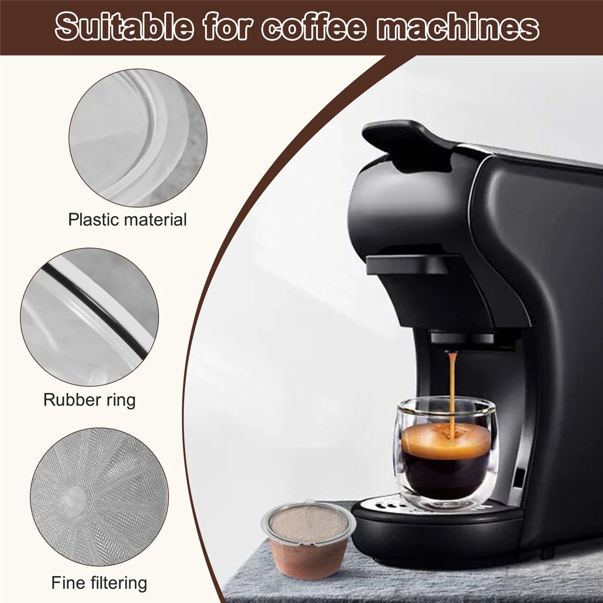 5 шт. многоразовые крышки для Nestle Dolce Gusto капсула кофе фильтрующая чашка колпачки