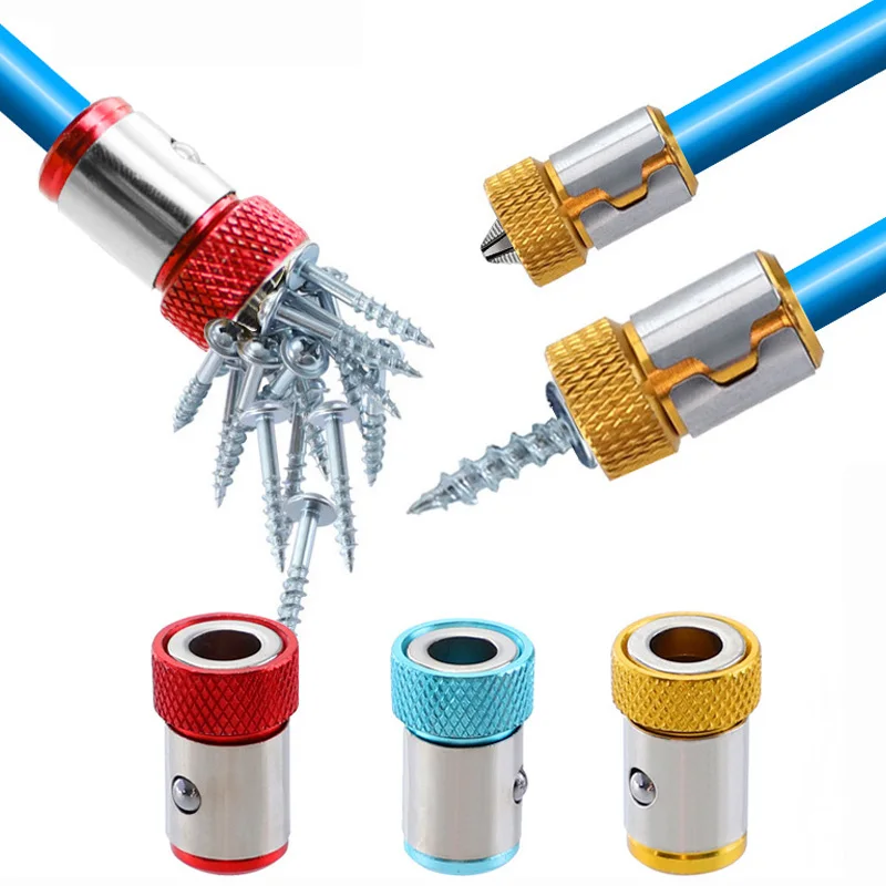 

Screwdriver Magnetic Ring 1/4'' Universal Screw Driver Head Magnetic Ring Accessories for 6.35mm Shank Anti-Corrosion Drill Bit