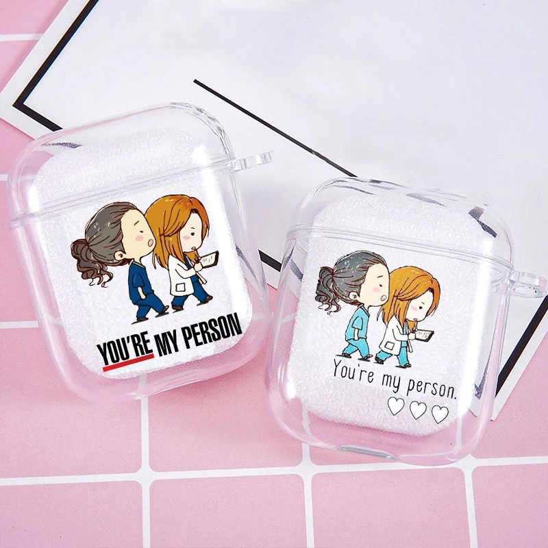 

Greys Anatomy You are my person Soft silicone TPU Case For AirPods1 2 3 Clear Wireless Bluetooth Earphone Box Cover AirPods PRO2