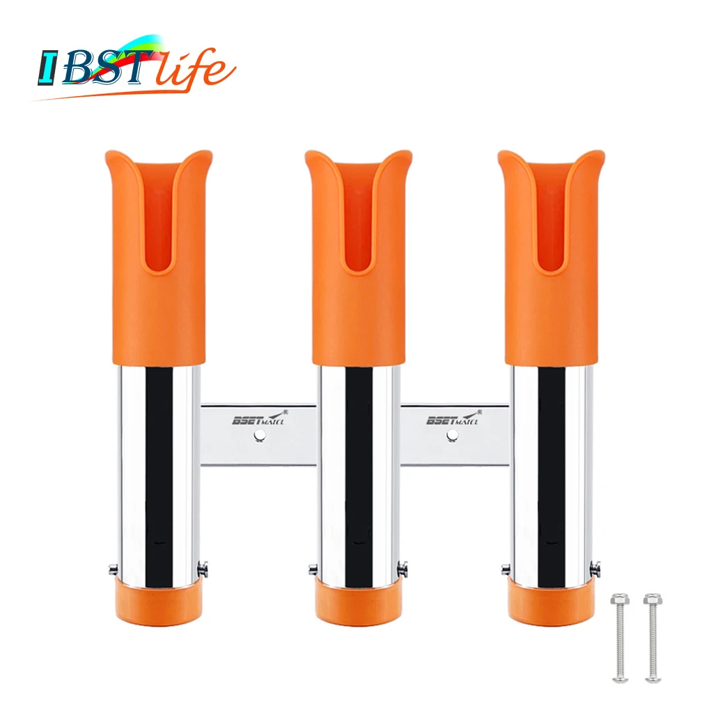 

3 tubes Link Slotted Rod holders Boat Fishing Rod Rack Holder Portable Pole Tube Mount Bracket Socket Rack Accessories