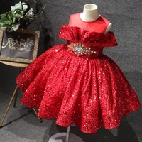 baby girls dress 1st birthday party wedding dress for girl princess sequins beaded cake dress kids dresses baby girl outfit