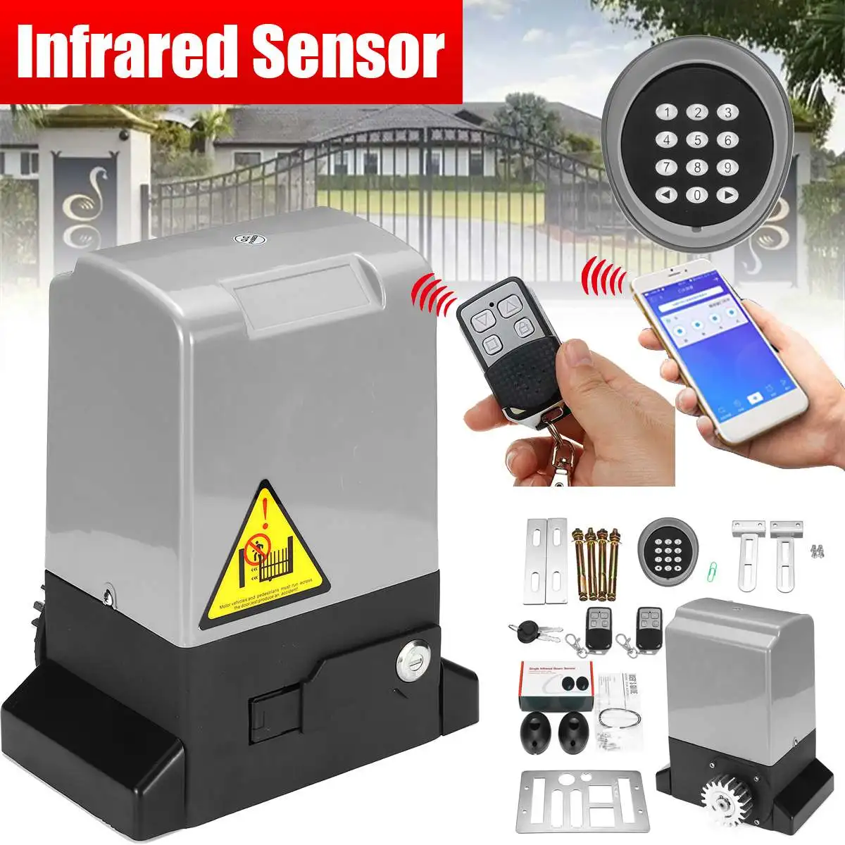 

800/1600 кг WiFi управление через приложение автоматическое раздвижное устройство ворот двигатель Bluetooth раздвижной телефон с дистанционным упра...