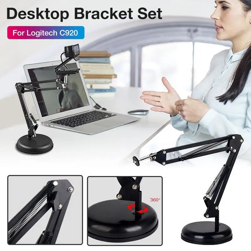 

Adjustable Desk Webcam Stand For Logitech C920 Extendable Camera Holder Web Cam Tripod For Webcam Arm Support Dropshipping