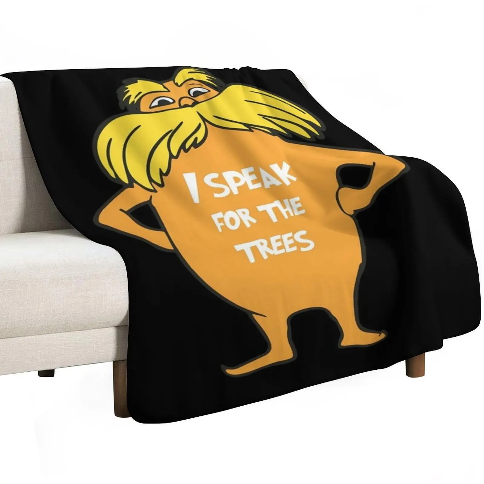 Фото Плед Lorax I speak for the trees so cute, мягкий плед для пикника, пляжа, кемпинга №2
