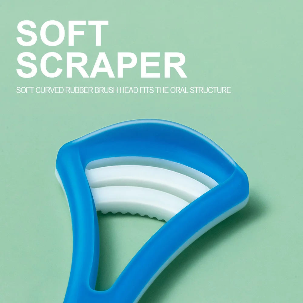 Fawnmum 5 цветов силиконовый скребок для языка щетка чистки взрослых двусторонний