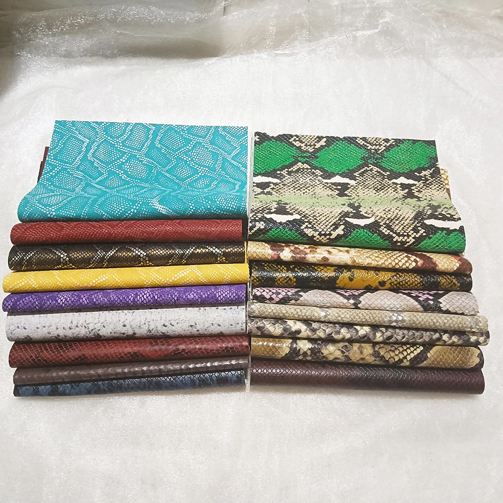 Швейный аксессуар из натуральной кожи со змеиным узором верхний слой воловьей