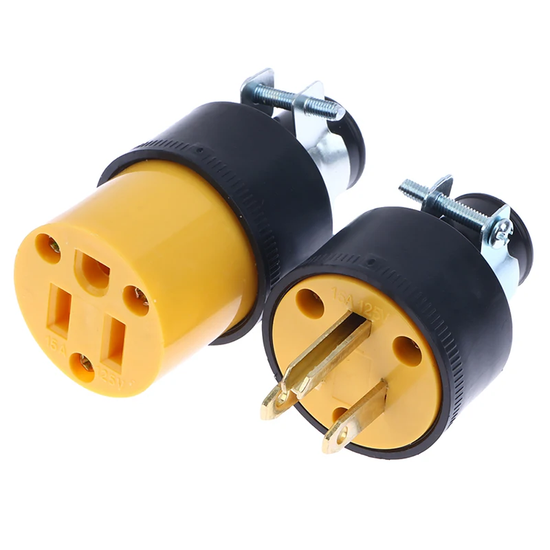 

L5-15P L5-15R US 15A Outdoor Extension Tripolar Wired Receptacle Male Female Anti-Loose Locked Plug Socket Type B