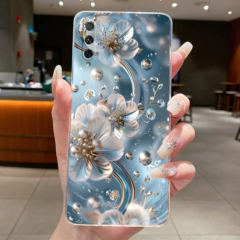 Фото Чехол для телефона Huawei Y9S Psmart Pro 2019, роскошный прозрачный силиконовый чехол с цветами и бабочками для Huawei P Smart Pro Y9 S, мягкие чехлы №2