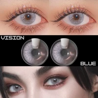 2Pcs Pair Vision Series Colored Contact Lenses for Eyes Color Eye Lenses Yearly Cosmetic Contact Makeup Lens Blue Brown UYAAI
