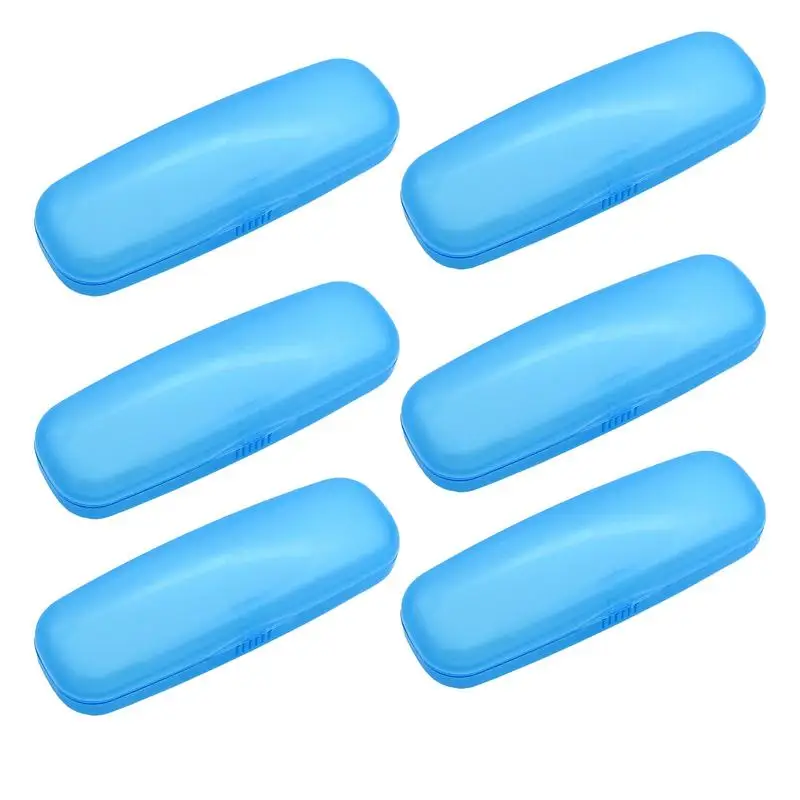 

6PCS Men And Women Protective Glasses Case Sunglasses Hard Case Travel Protective Glasses Bag Black Portable Accessories Box