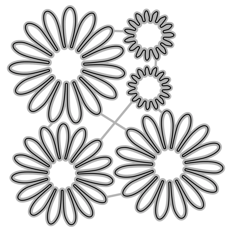 

Flower Petal Metal Cutting Dies Handmade Stencil Mold Embossing Pattern