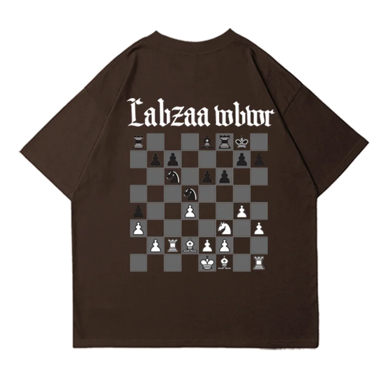 Модная красивая футболка Ins Chessboard с принтом из чистого хлопка индивидуальная