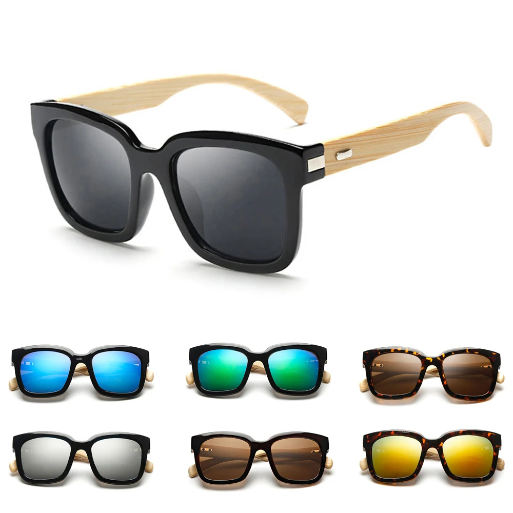 

Очки солнцезащитные FOENIXSONG для мужчин и женщин, брендовые дизайнерские оригинальные квадратные солнечные очки с бамбуковой текстурой, в сти...