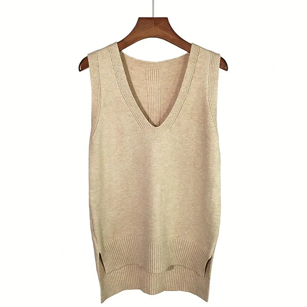 

Women Sweater Vest Pullover Sweater Vest Irregular Hem Women Vest