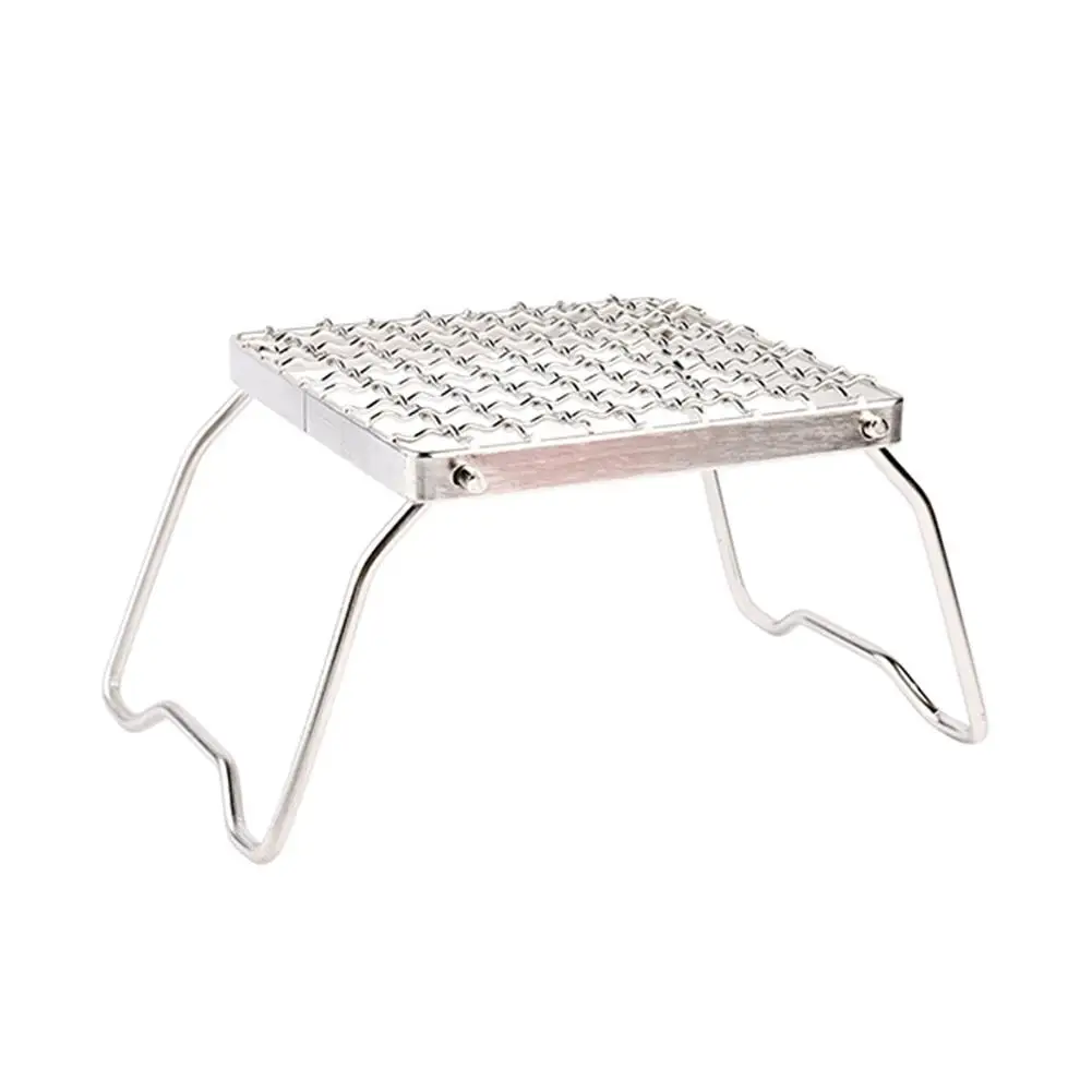 

Многофункциональный складной Костер-гриль, Портативная подставка из нержавеющей стали, стальная уличная газовая плита, гриль, терка для кемпинга