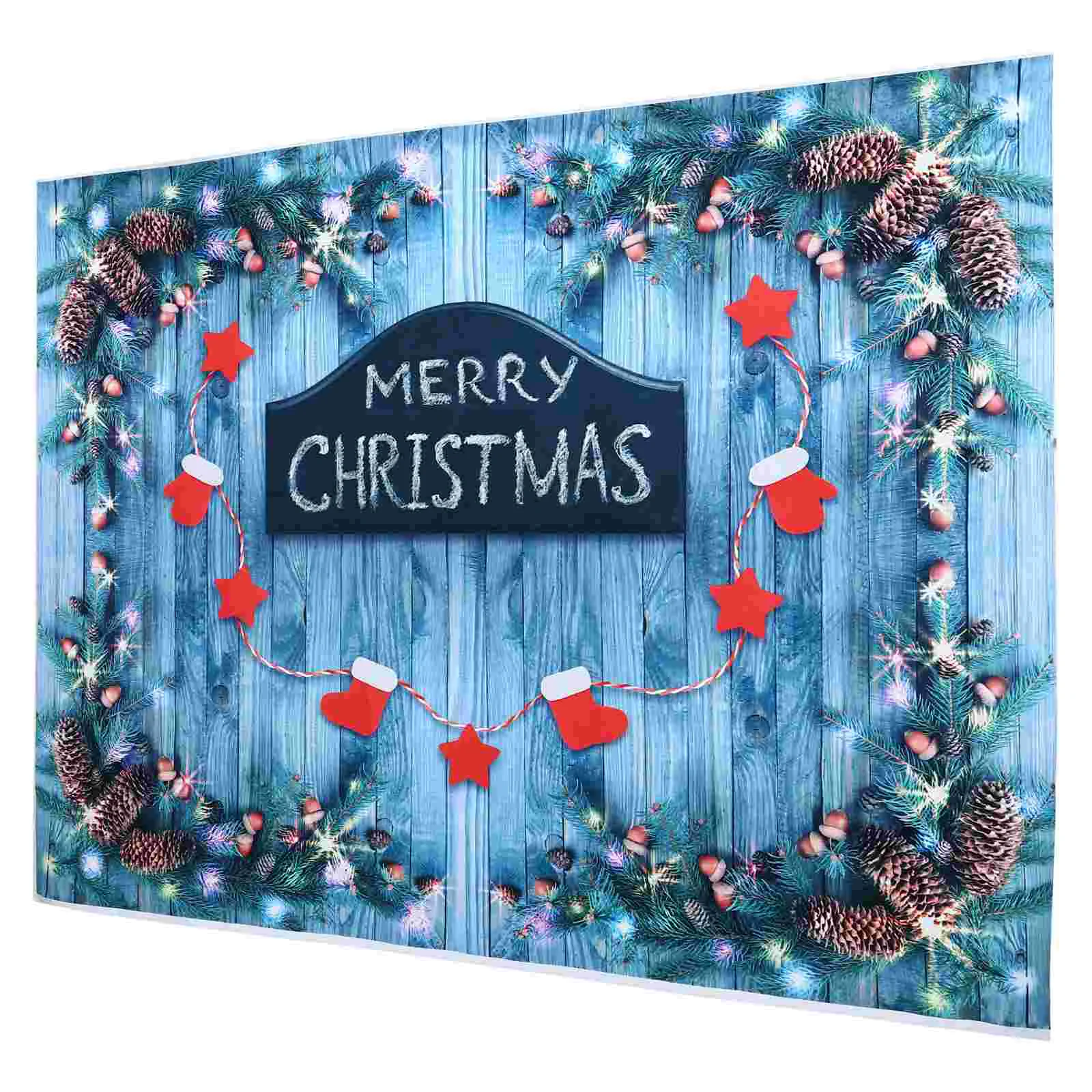 

Christmas Tapestry Backdrop Fireplace Winterbackground Photography Decorative Banner Landscape Holiday Photo Hanging Decor