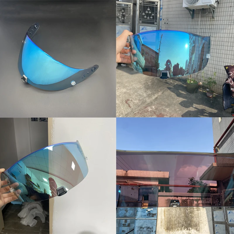 Ледяной синий козырек R1 для шлема скорпиона exo r1 T520 ST1400 Visera Para Casco гальваническая