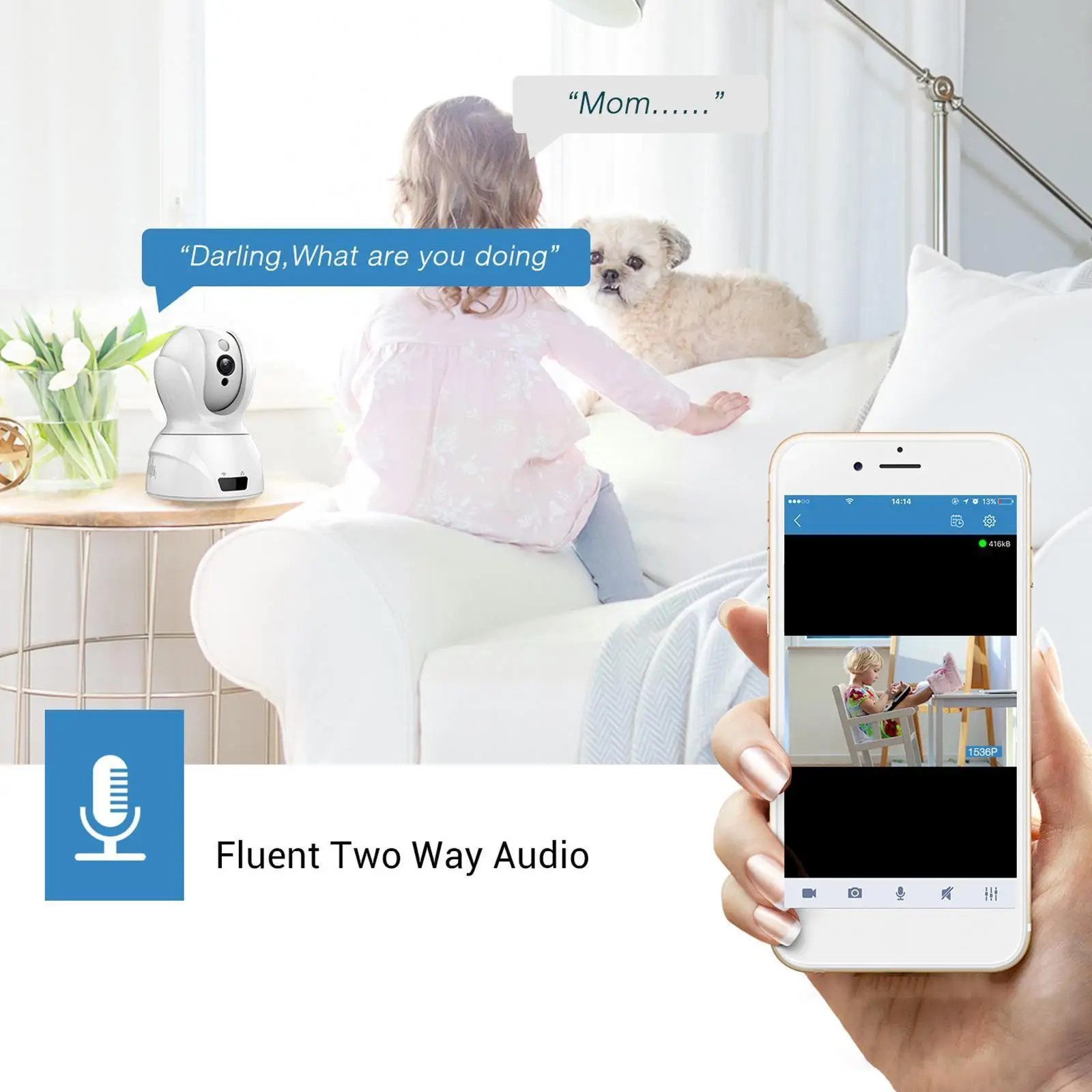 

1080p Network Security Surveillance Home Monitoring Detection Ip With/ Wireless Camera Motion Indoor Night Y8k8