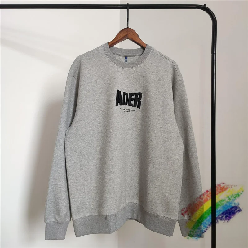 

High Quality Ader Error Sweatshirts Men Women 1:1 Front Adererror Hoodie Crewneck Back Blue Z-stitch Ader Pullovers