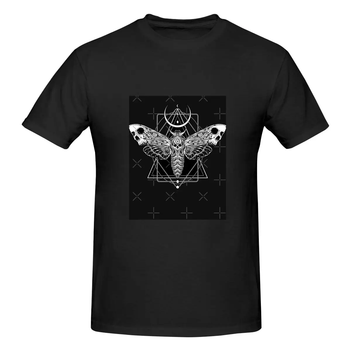 

Surreal Death Moth 2023 New Fashion Washed Heavy T-Shirt Men'S Summer High Streetwear Pure Cotton Short Sleeve