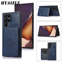 magnetic car phone case for galaxy s22 s21 ultra s20 fe s10 plus note 10 leather flip wallet card slot bracket shockproof cover