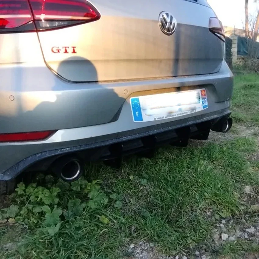 Для Volkswagen VW Golf 7 5 GTI MK7.5 2017-2021 4 ласты диффузор для заднего бампера автомобиля флаг