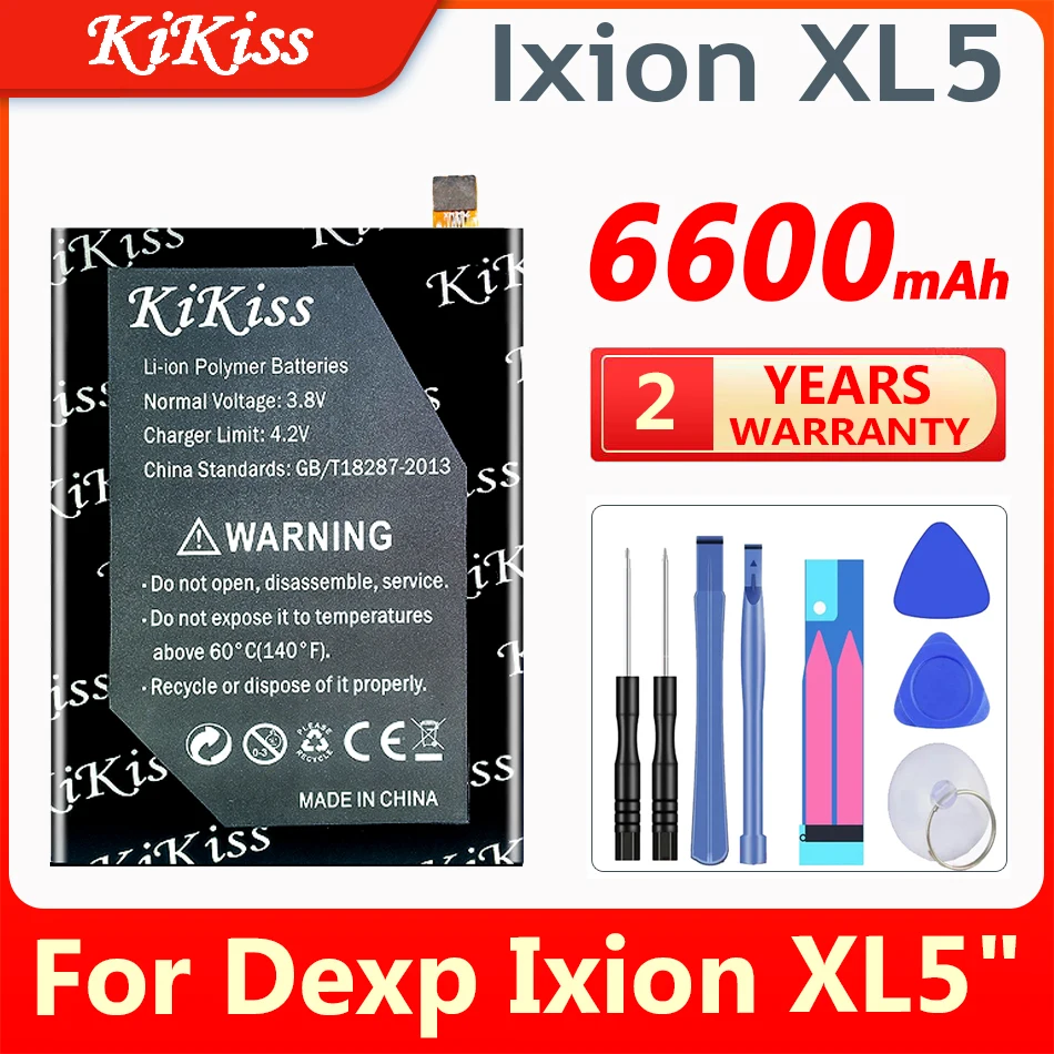 

KiKiss 6600mAh High Capacity Battery For Dexp Ixion XL5" Batteries