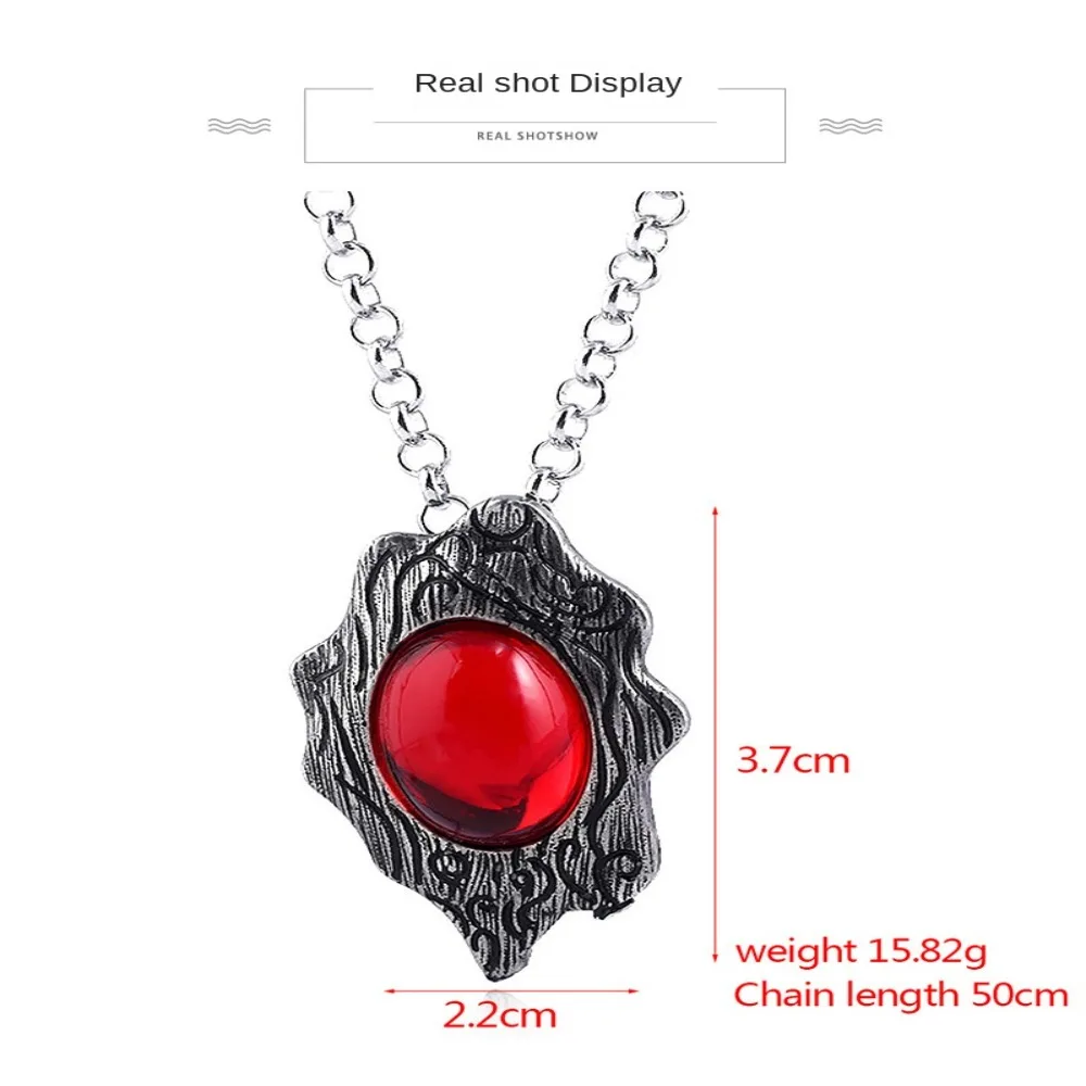 Fashion Devil Pendant Necklace Game Alloy Red Crystal Necklaces Choker Jewelry Man