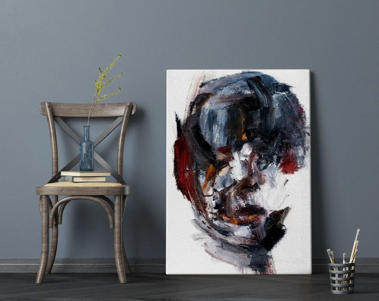 

Холщовый стол BK с искажением дома, 70x100 см-1