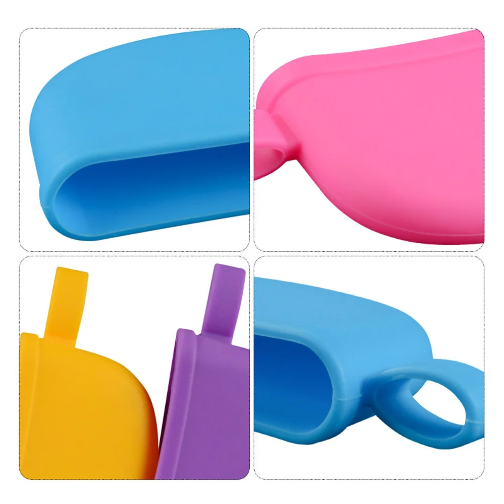 Термостойкая Силиконовая кастрюля противоскользящая кухонная утварь ручка