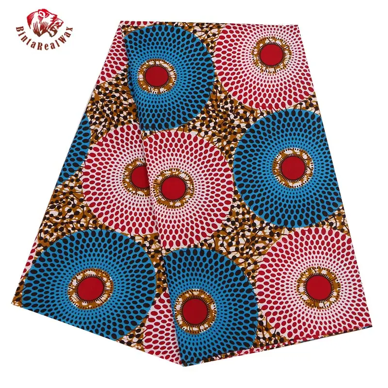 Купи 6 Yards Ankara African Polyester Wax Prints Fabric Binta Real Wax High Quality African Fabric for Party Dress PL536 за 911 рублей в магазине AliExpress