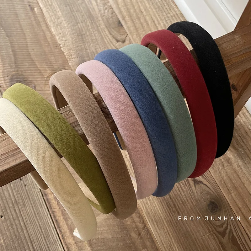 

Ободок для волос женский замшевый, обруч с завышенной талией, во французском стиле, аксессуар на голову, Осень-зима