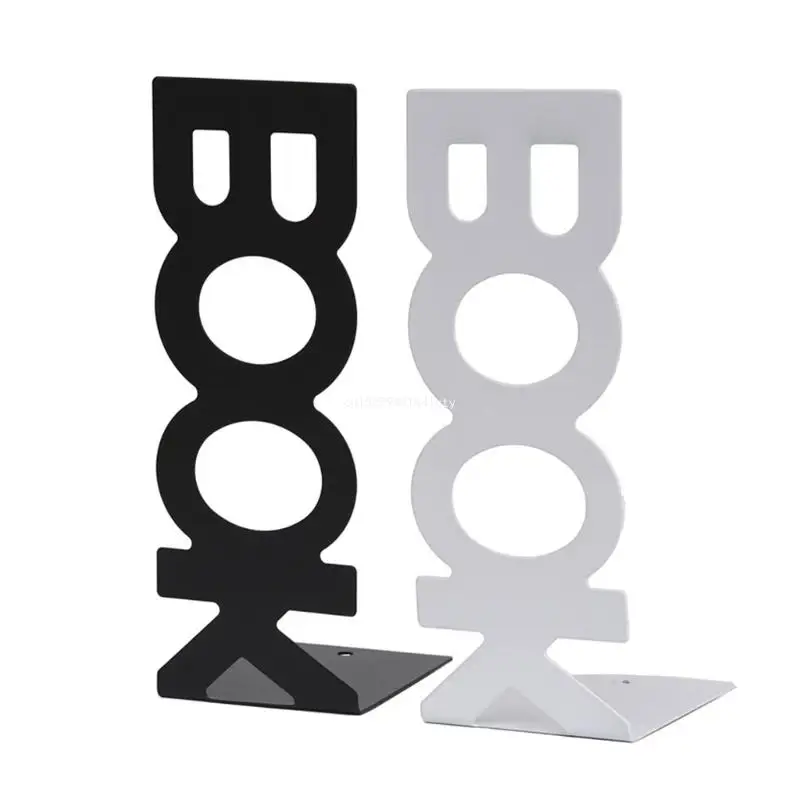 

2 Pcs Decorative Bookend Magazine Holder Stylish Standing Bookend with 4 Nonskid Mats Heavy Duty Book Holder Dropship