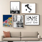 Positano итальянская печать на берегу Амальфи красочная настенная Картина на холсте архитектура художественный постер Декор путешественник подарок