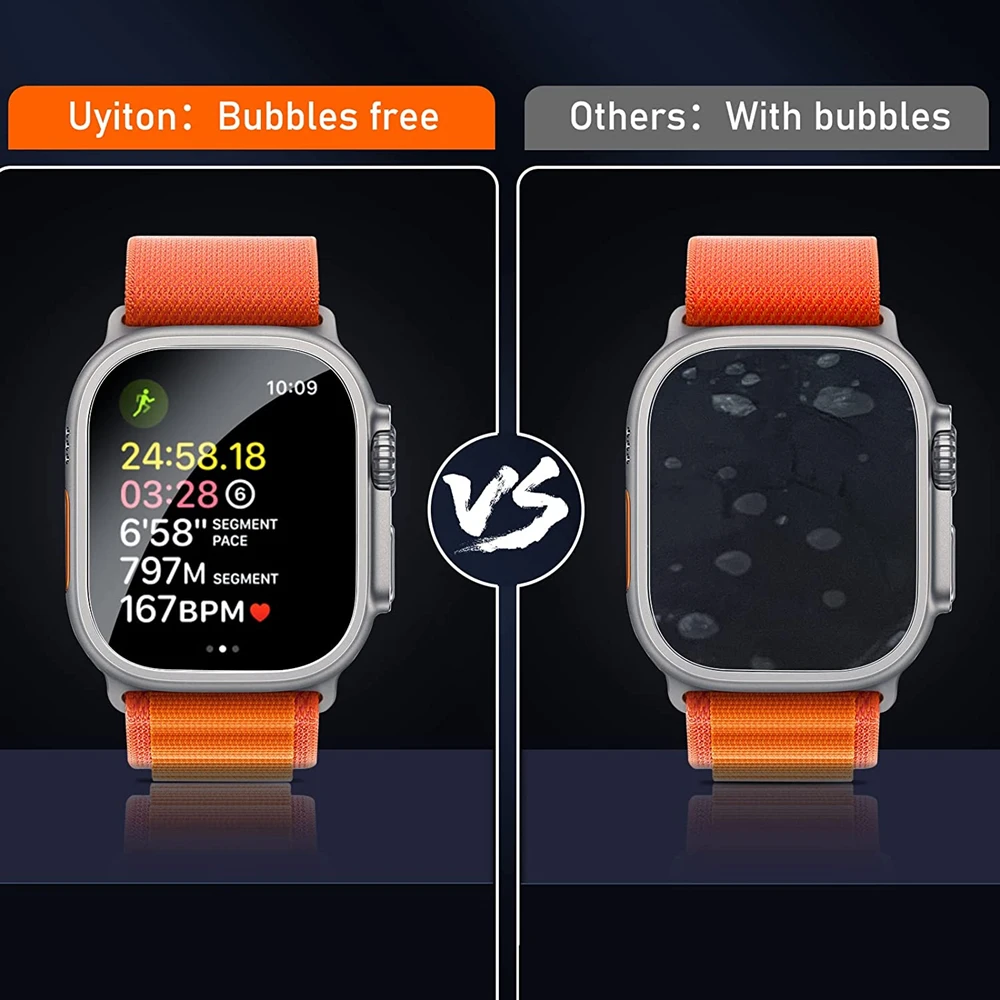 Фото Защита экрана для Apple Watch Ultra 49 мм, аксессуары, защита от царапин, водонепроницаемое закаленное стекло, HD Full Film iWatch Ultra 49 мм №5