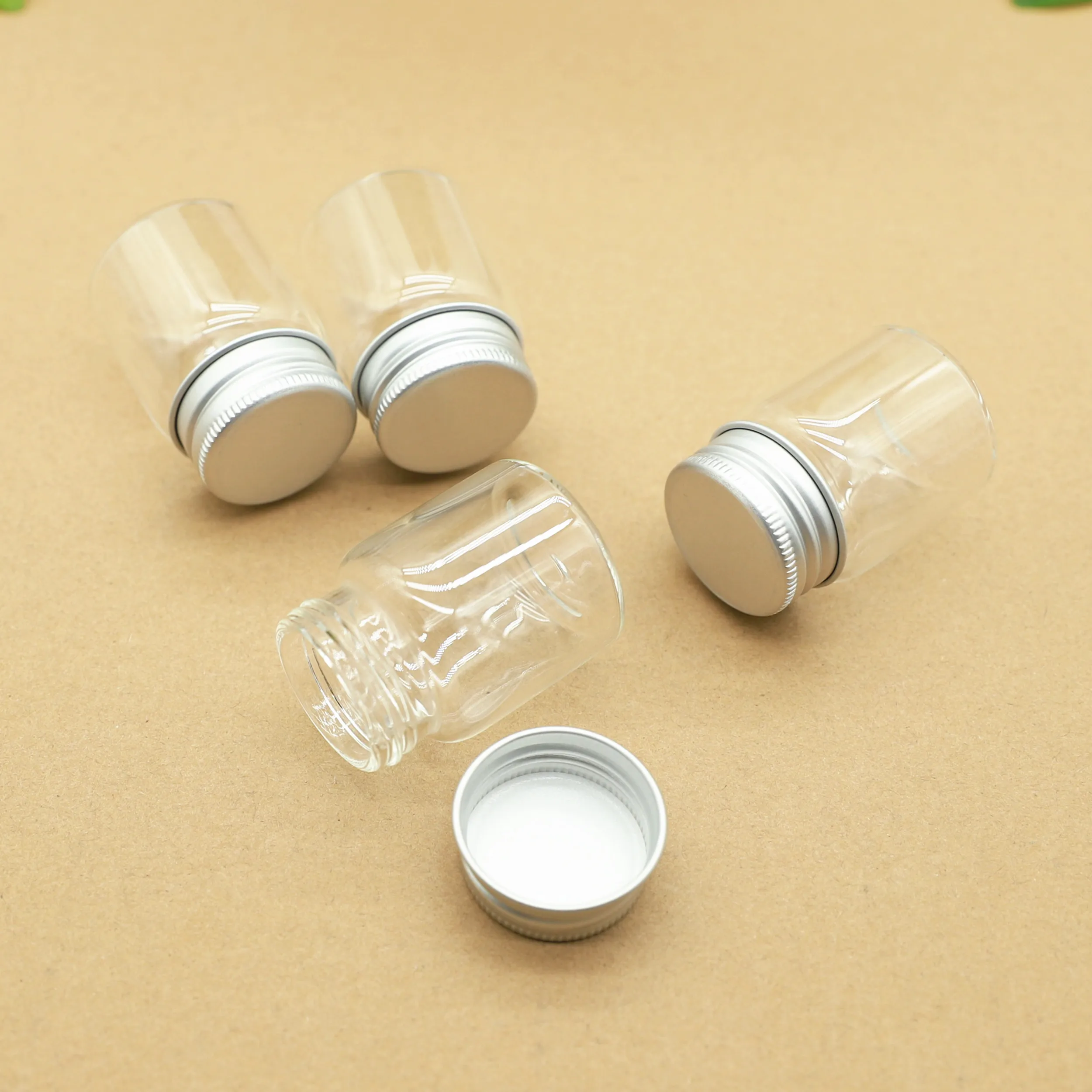 

12 Pieces 37*50mm 30ml Small Glass Bottle Mini Empty Jar Container Diy Transparent Glass Spice Storage Jars DIY Vial Botties