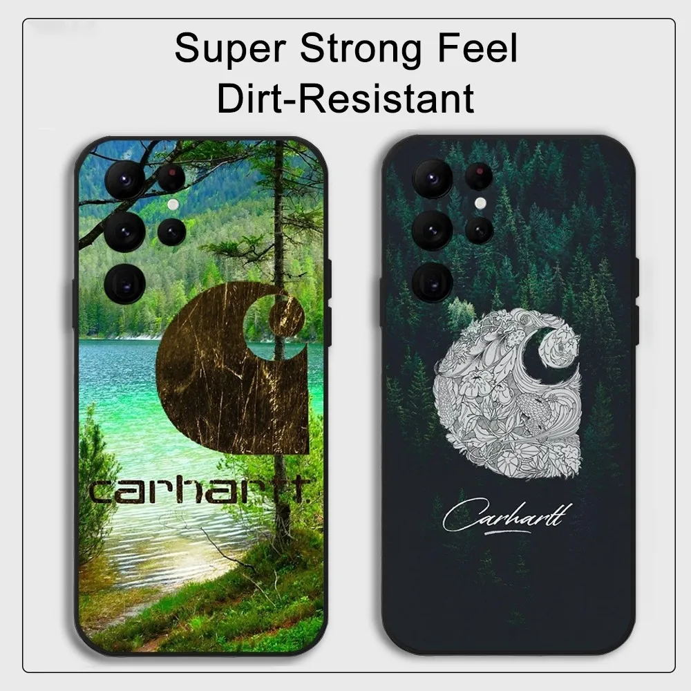 Fashion C-Carhartt Phone Case Samsung S series s20 s21 s22 s23 s24 FE Plus Ultra TPU Soft to Skin-friendly case