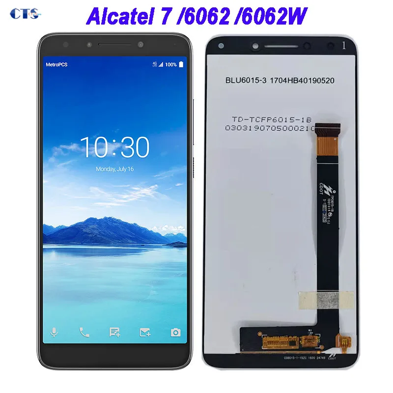 Оригинальная испытанная сборка для alcatel 7 6062 Вт OT6062 дигитайзер ЖК Полный