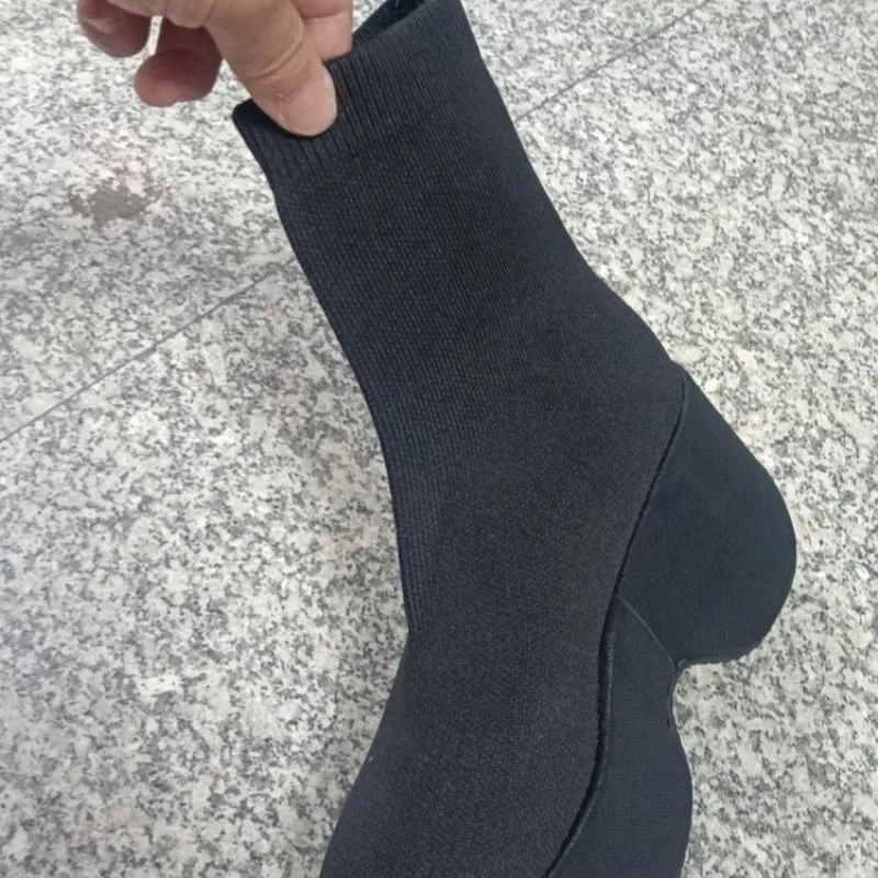 Женские ботильоны на очень высоком каблуке новая модная зимняя обувь