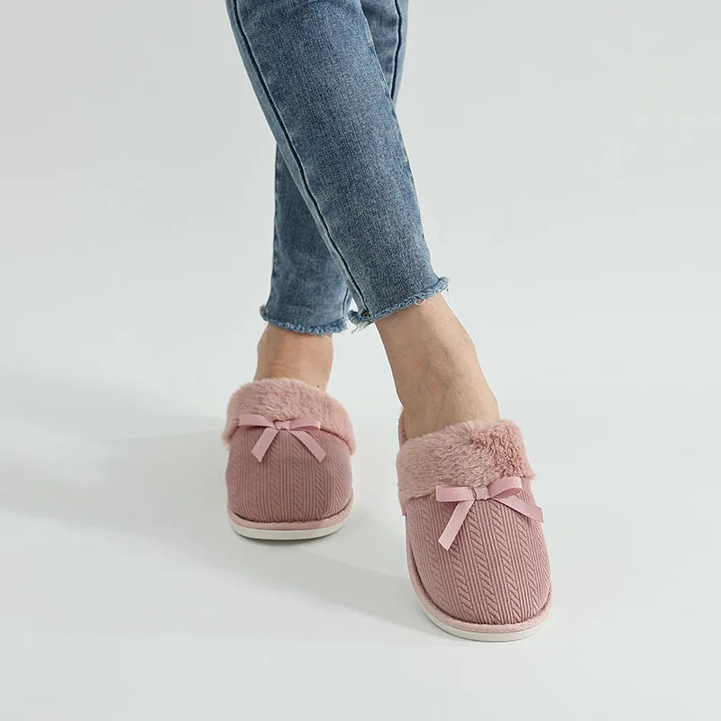 Litfun женские зимние меховые пушистые домашние тапочки теплые хлопковые с