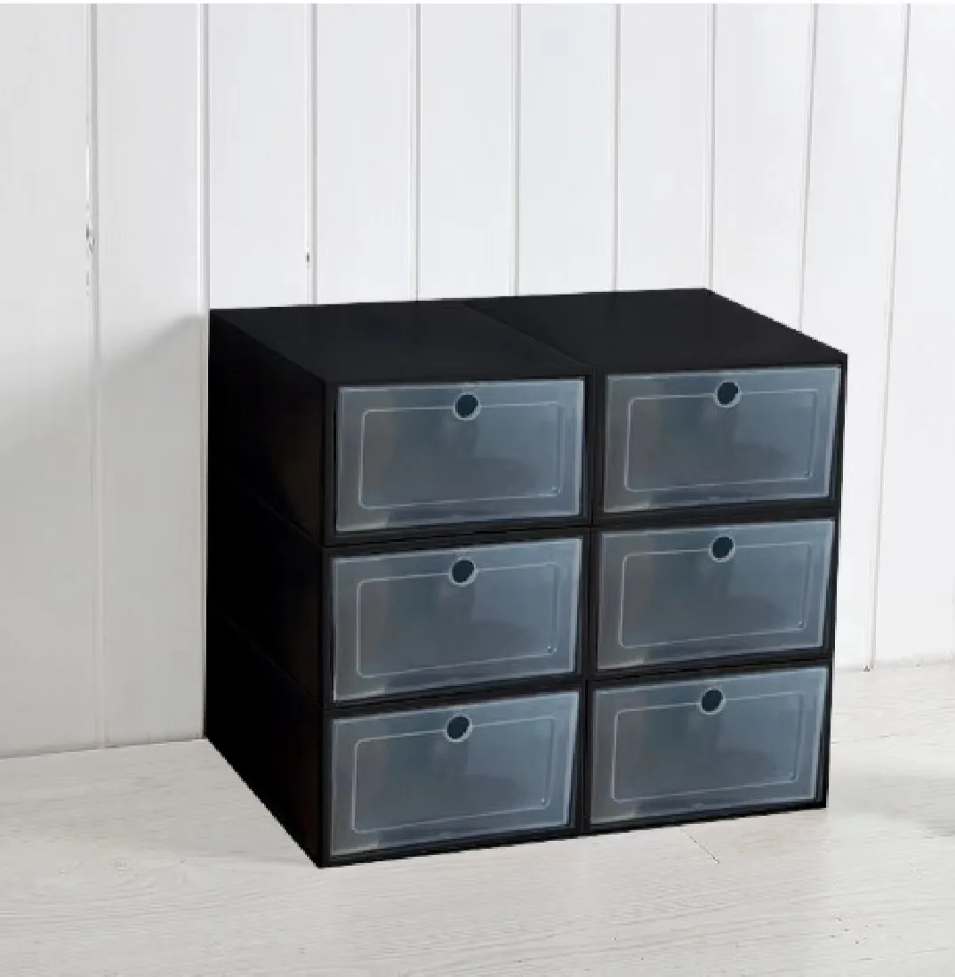 

Jul1273 Thickened Transparent Shoe Box With Flap Folding Shoe Box