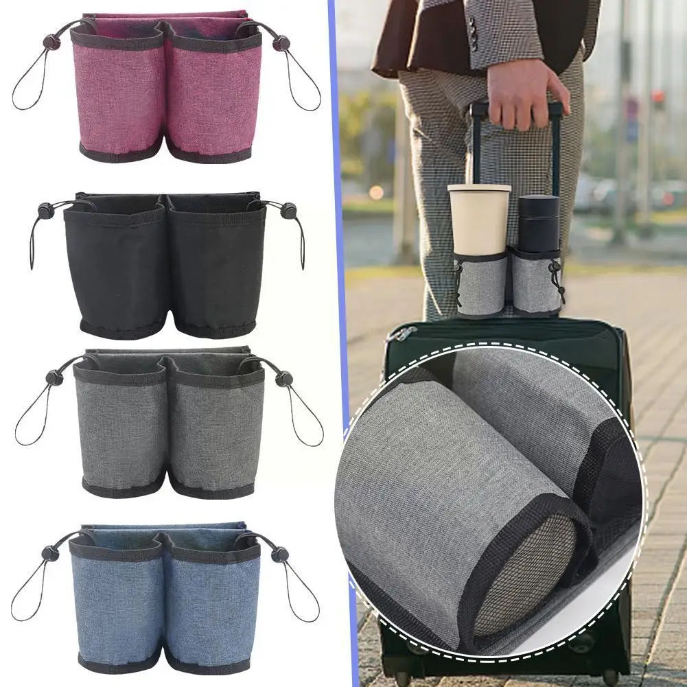 

Portable Luggage Cup Holder Multifunctional Durable Storage Trolley Box Drink Bag Suit For Travel Suitcase Handles Solid Co T5J4