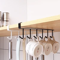 iron 6 hooks shelf storage multifunction rows hooks storage shelf wardrobe traceless no punching hook ganchos para colgar