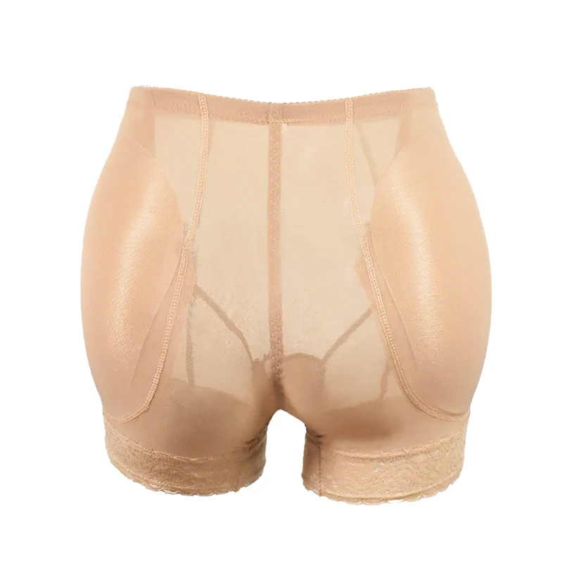 Mesh Padding Panties Women Hip Shapers Body Shapewear Butt Lifter Mid Waist Slimming Underwear Big Buttock Builder