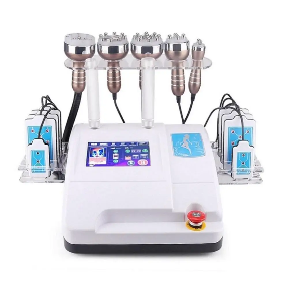 

6 in 1 40k ultrasonic cavitation weight loss beauty machine RF skin tightening machine BIO 650nm lipo laser slimming machine